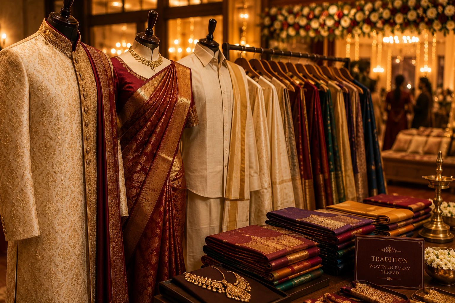 Ariya Boutique Sarees AI-generated illustration, not actual Vendor work