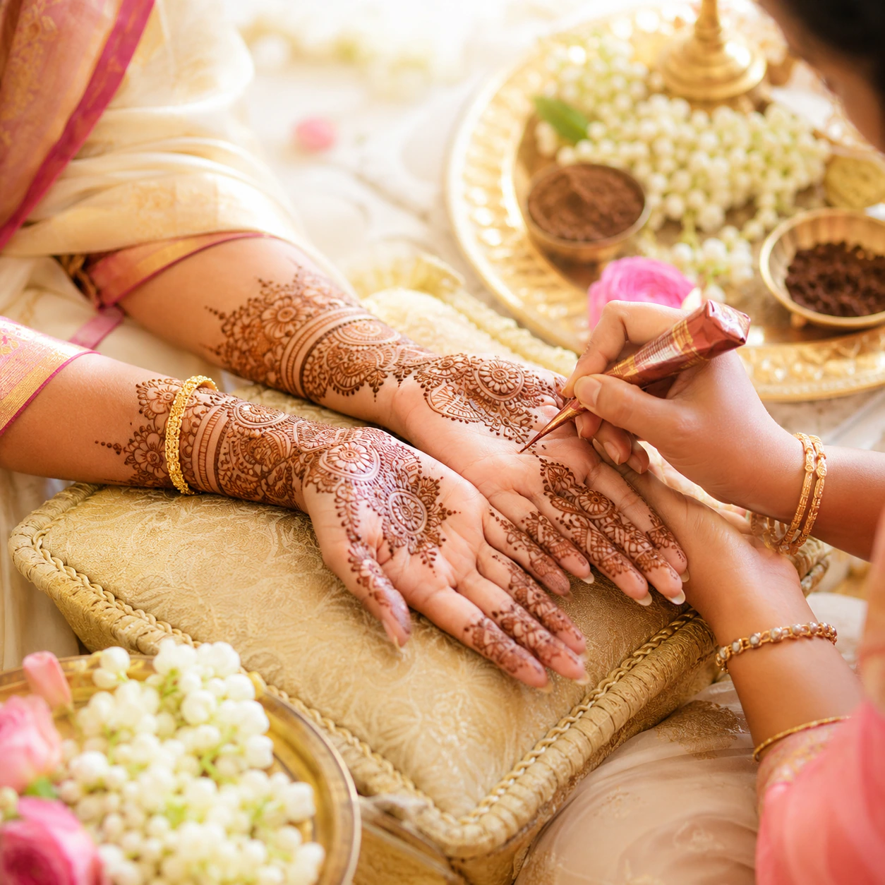 Hennaart by Abi AI-generated illustration, not actual Vendor work
