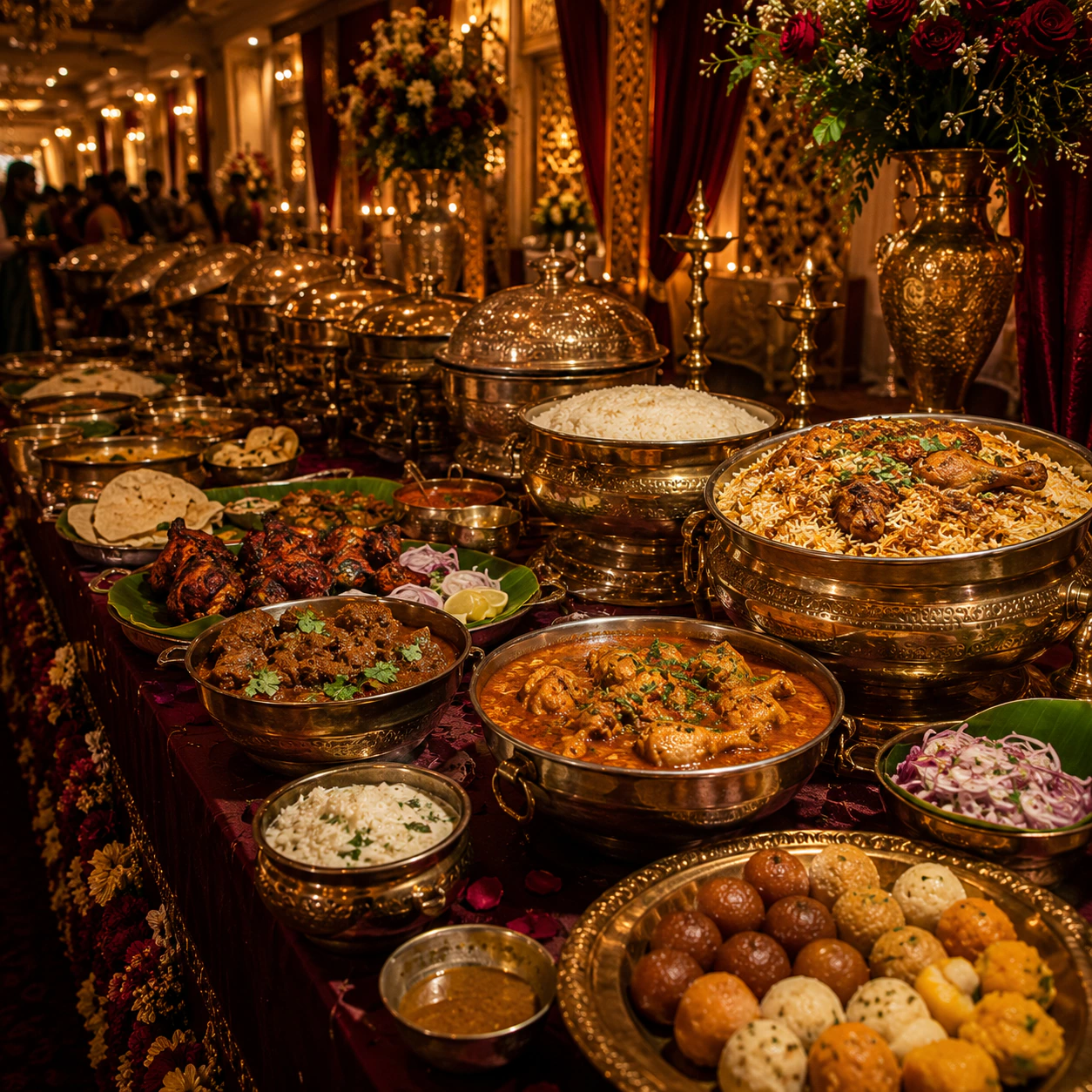 Sathyas Catering AI-generated illustration, not actual Vendor work